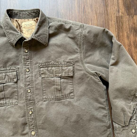 Arrow Workwear Chore Jacket Brown Cotton Barn Coat Quilted Casual Utility XL - Picture 3 of 11